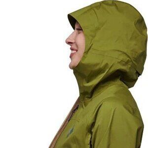 Black Diamond StormLine Stretch Rain Jacket – Women’s Medium – Olive Green Anora
